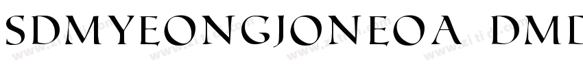 SDMyeongjoNeoa dMd K字体转换